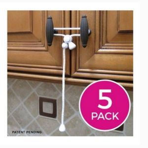 Kiscords Original Childproof Cabinet Locks 5 Pack